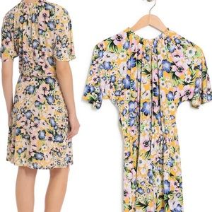 Floral Ruffle Neck Blouson Waist Midi Dress
MAGGY LONDON 8